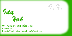 ida hoh business card